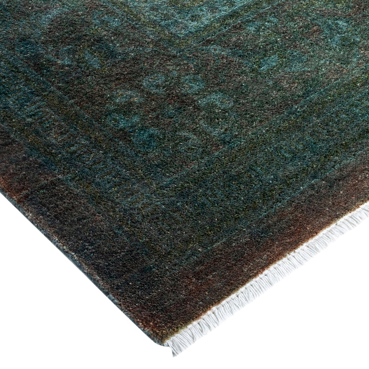 Green Overdyed Wool Rug - 10'3" x 14'8"