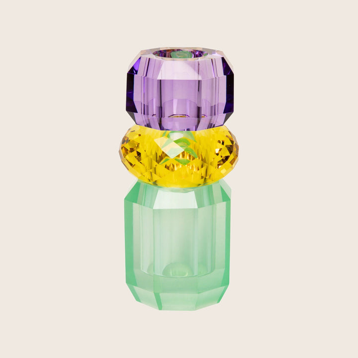 Three-Tone Bubble Crystal Vase
