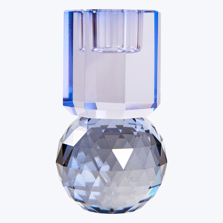 Disco Ornamental Crystal Candle Holder blue