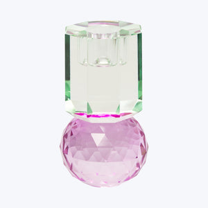 Disco Ornamental Crystal Candle Holder light mint/violet