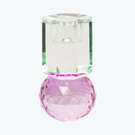 Disco Ornamental Crystal Candle Holder light mint/violet