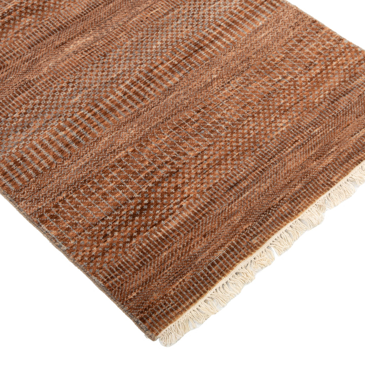 Transitional Indo Savannah Wool Runner - 2'7" x 18'1"