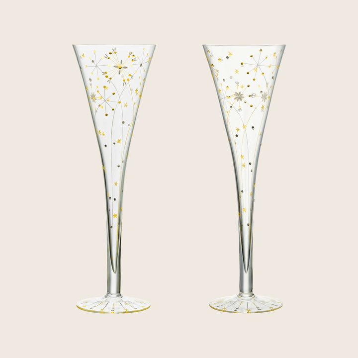 Fireworks Gilded Champagne Flute