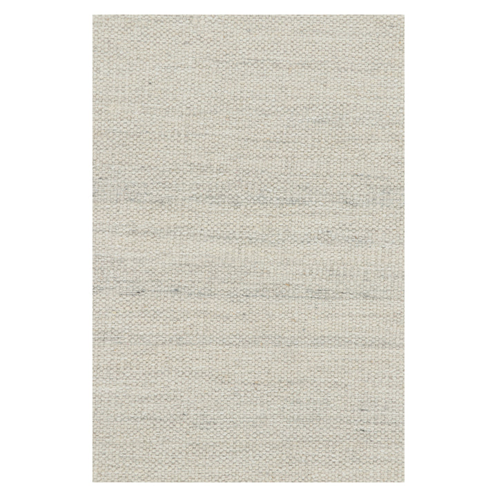 White Flatweave Swedish Inspired Wool Rug - 9'3" x 12'10"