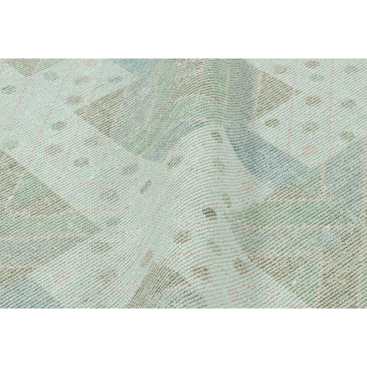 Green Transitional Swedish Inspired Wool Rug - 10'1" x 13'10"