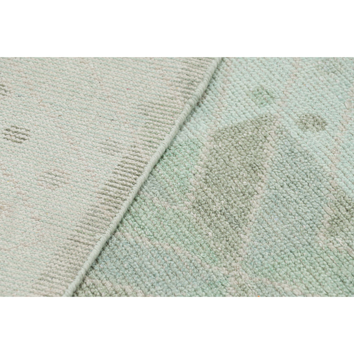 Green Transitional Swedish Inspired Wool Rug - 10'1" x 13'10"