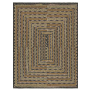 Brown Flatweave Swedish Inspired Wool Rug - 9'2" x 12'2"