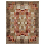 Brown Transitional Art Deco Wool Rug - 8'2" x 11'8"