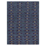 Blue Flatweave Swedish Inspired Wool Rug - 3'7" x 4'11"
