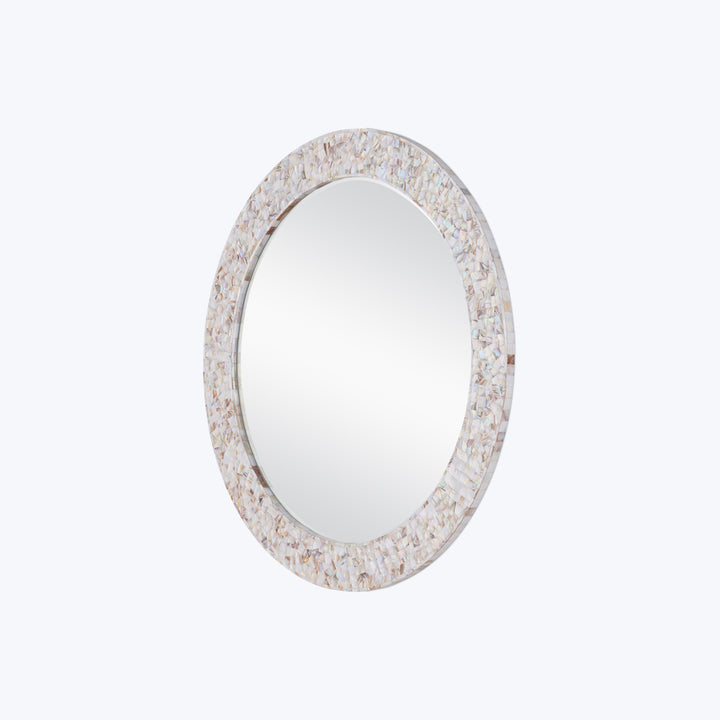 Mother of Pearl Round Mirror