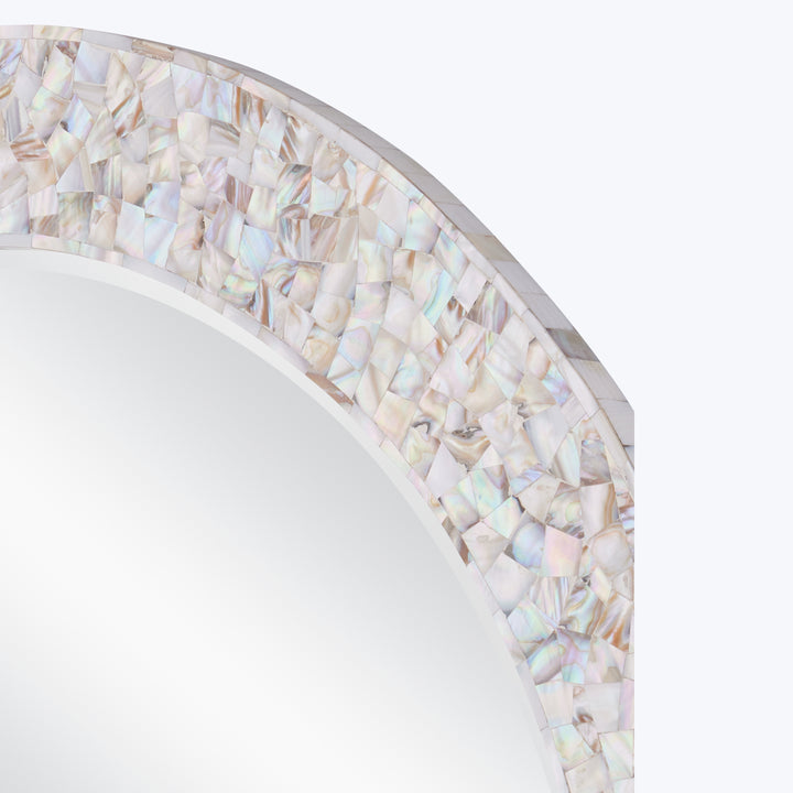 Mother of Pearl Round Mirror