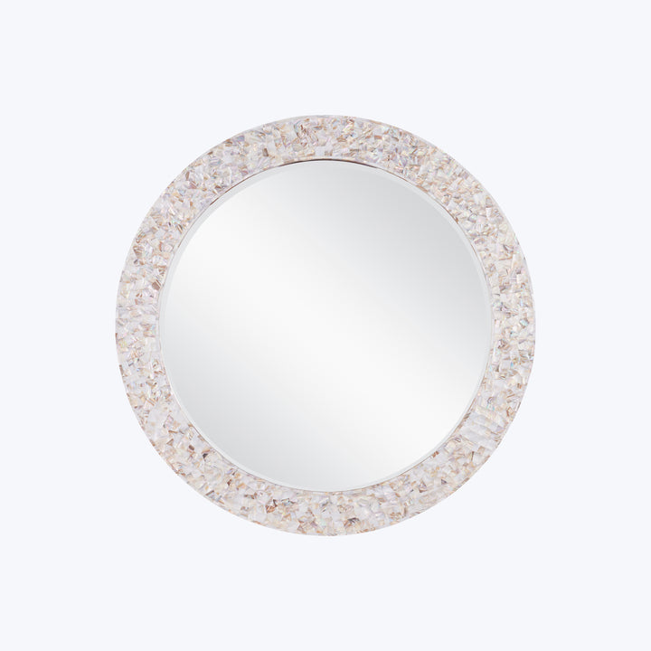 Mother of Pearl Round Mirror