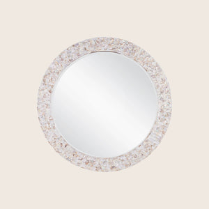 Mother of Pearl Round Mirror