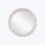 Mother of Pearl Round Mirror