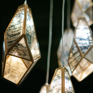 Glace Mirror Pendant 15 Linear Multi-Drop - hover