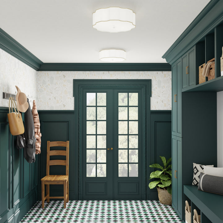 Wexford White Flush Mount