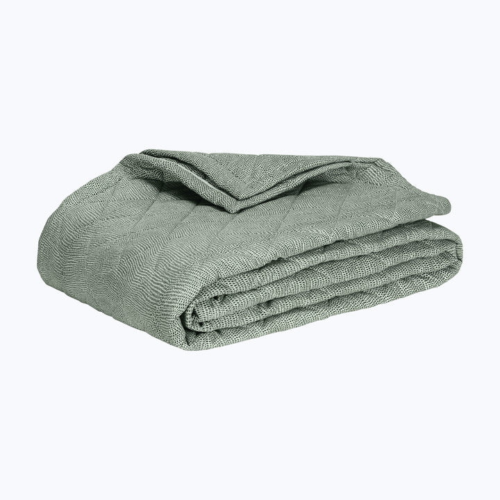 Jasper Cotton Sateen Quilt Green / Twin