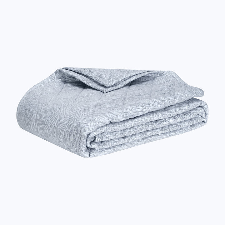 Jasper Cotton Sateen Quilt Hazy Blue / Twin