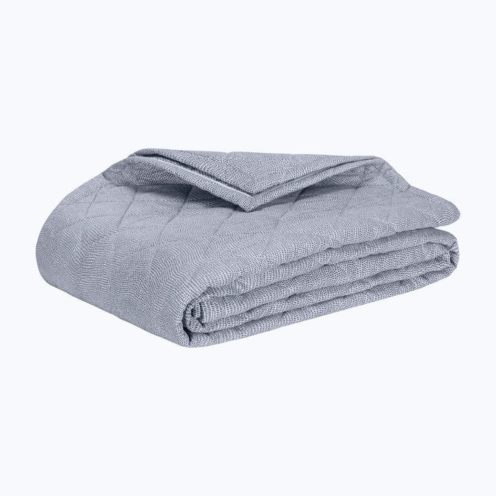 Jasper Cotton Sateen Quilt Steel Blue / Twin