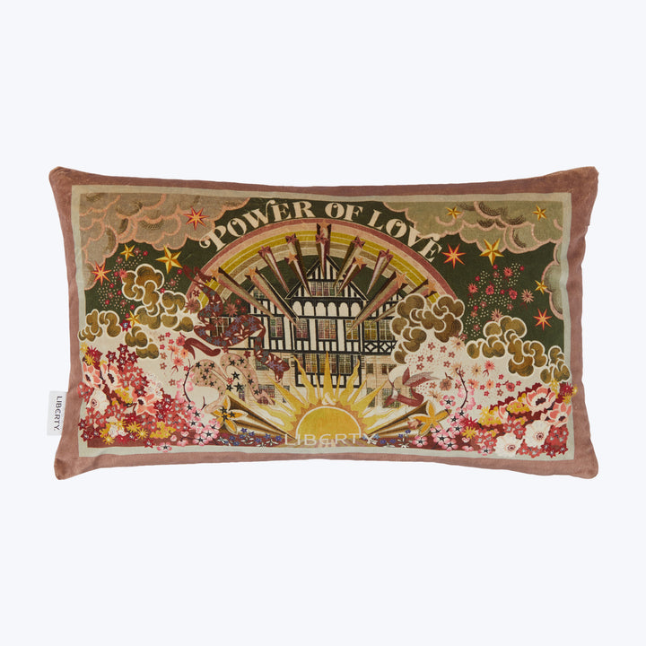 Power Of Love Lumbar Pillow, Pink