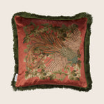 Lady Amphora Fringe Pillow, Coral