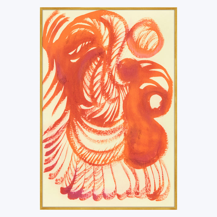 Coral Plume 16" x 24" Unframed