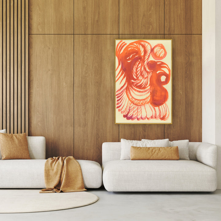 Coral Plume 16" x 24" Unframed