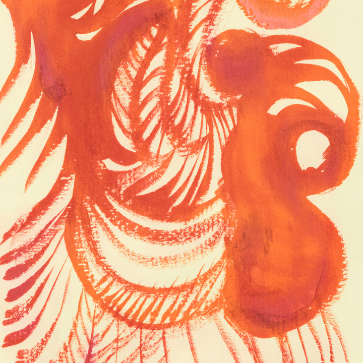 Coral Plume 24" x 36" Unframed