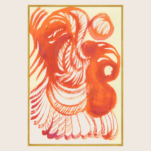 Coral Plume 24" x 36" Unframed