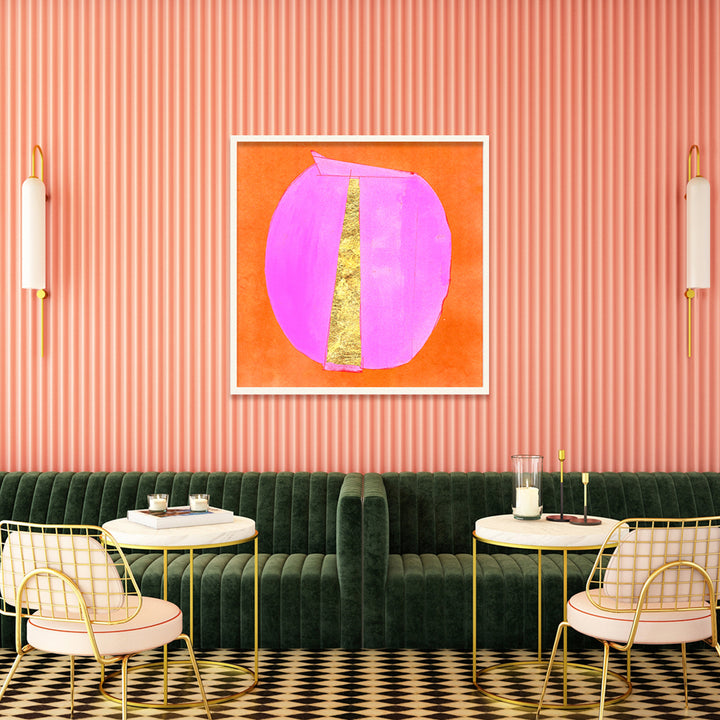 Dusty Glaze 1 Orange 30" x 30" Unframed