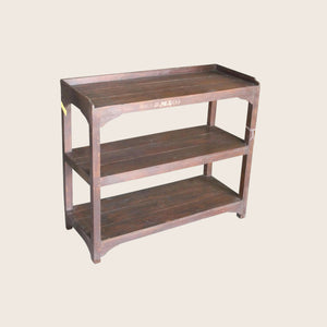 Vintage Wooden 3-Tier Shelf Brown - hover