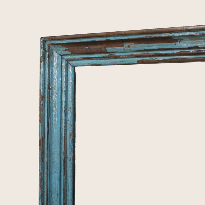 Vintage Painted Floor Mirror Blue 1