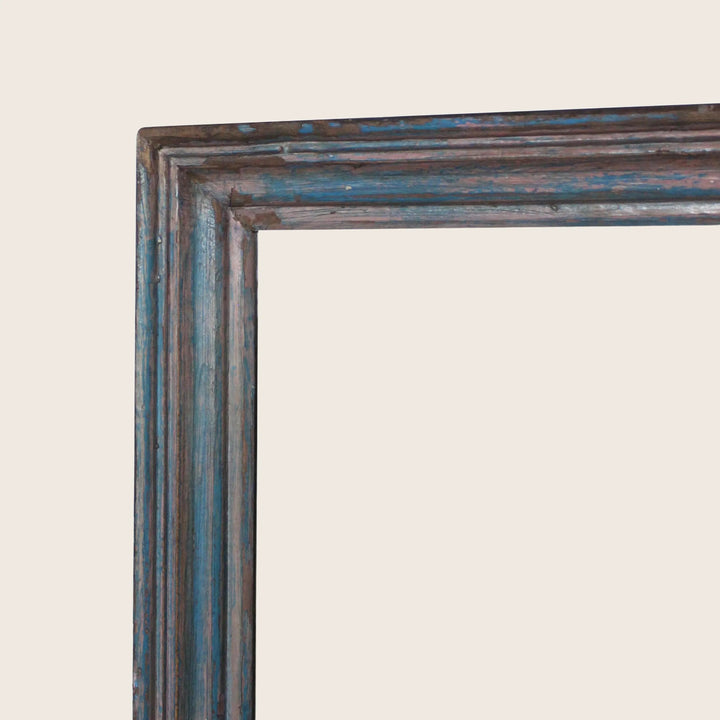 Vintage Painted Floor Mirror Blue 2
