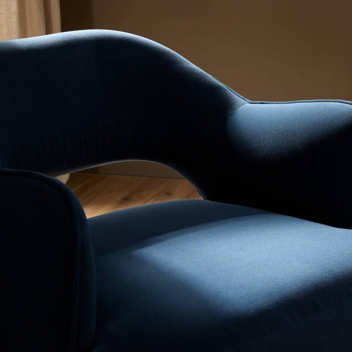 Blythe Swivel Chair Crypton Henry Navy