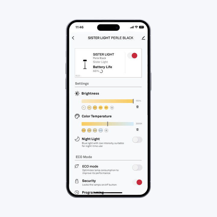 Sister Light Wi-Fi Table Lamp Standard / Pearl White