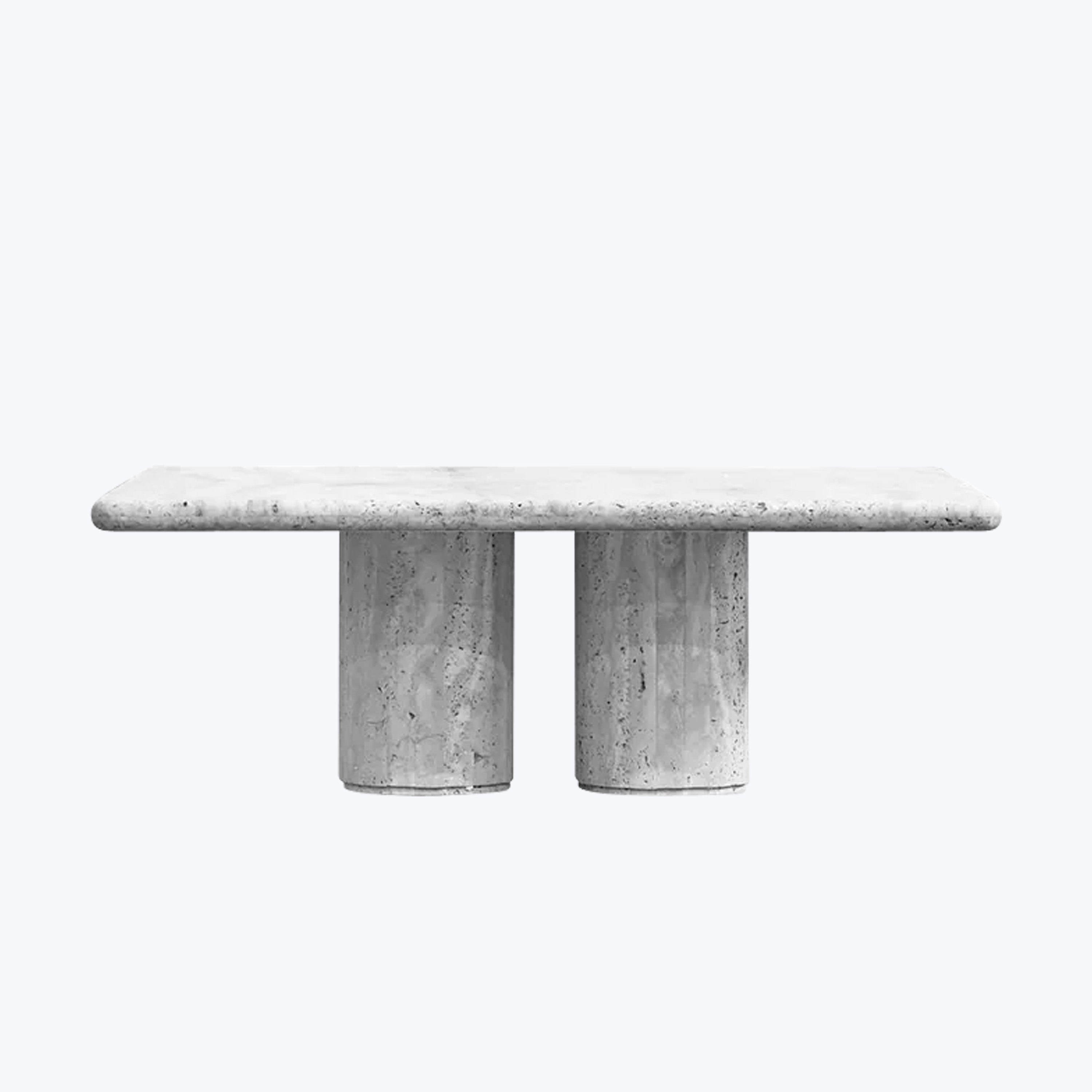Shelter Coffee Table Grey Travertine
