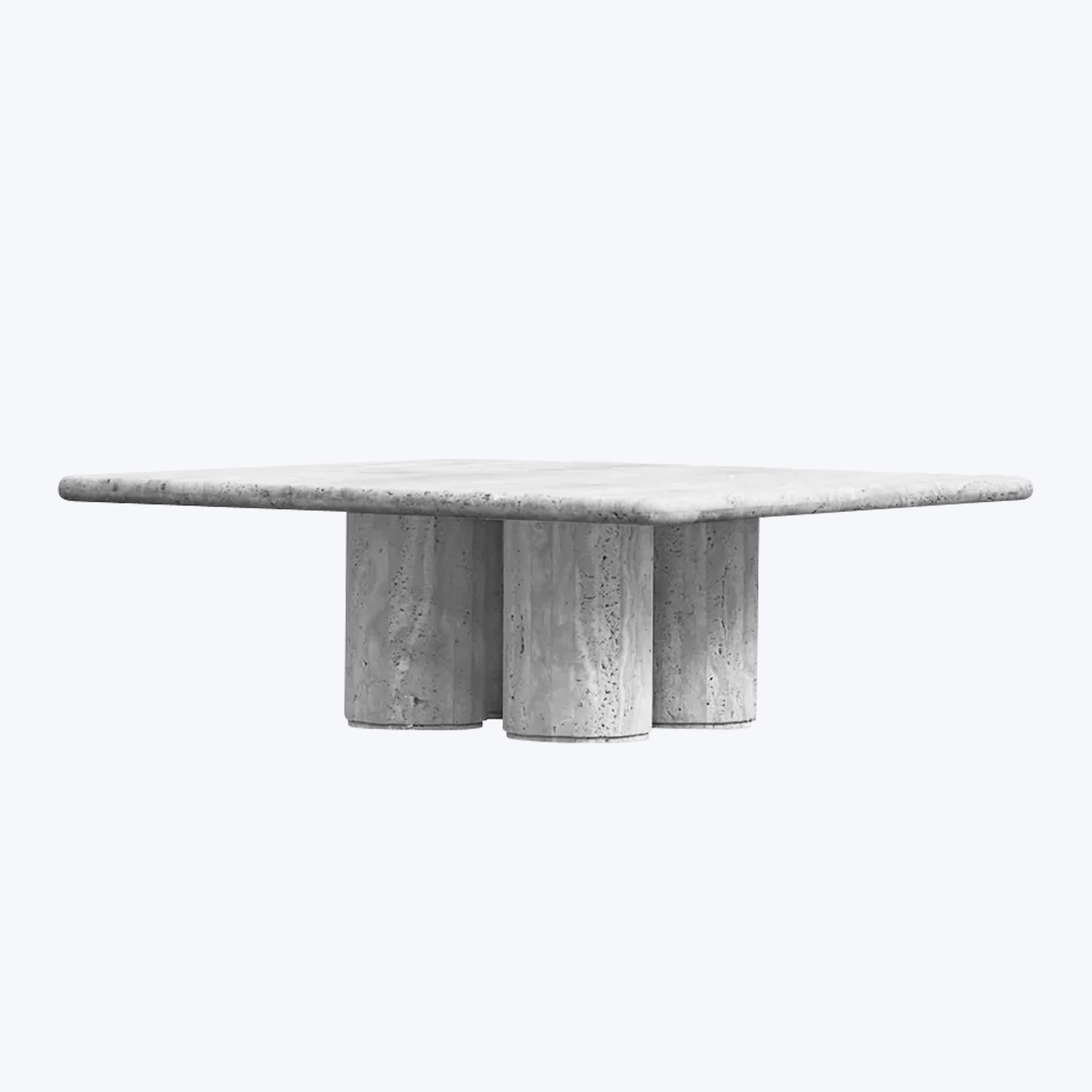 Shelter Coffee Table Grey Travertine