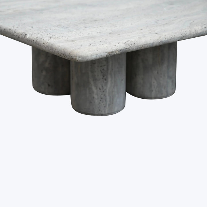 Shelter Coffee Table Grey Travertine