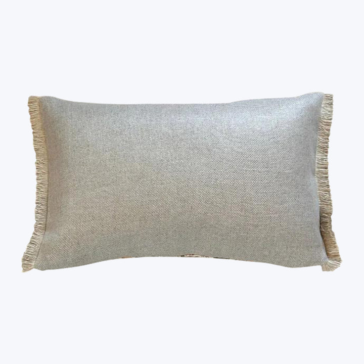 Vintage 1970s Floral Pint Lumbar Pillow 11" x 17"