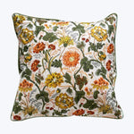 Vintage 1970s Floral Quilt Pillow 20" x 20"