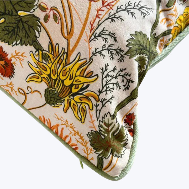 Vintage 1970s Floral Quilt Pillow 20" x 20"