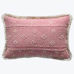 Vintage Handspun Wool Lumbar Pillow, Geometric