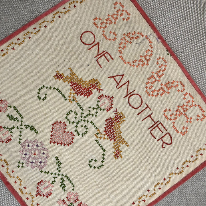 Vintage Cross Stitch Pillow