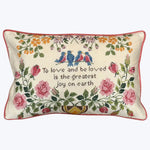 Vintage Cross Stitch Lumbar Pillow