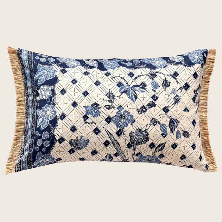 Vintage Batik Lumbar Pillow 13" x 20"