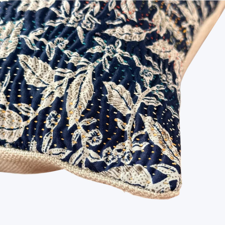 Vintage Kantha Quilt Pillow
