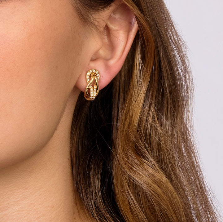 Cartier Diamond Knot Earrings, 1980s