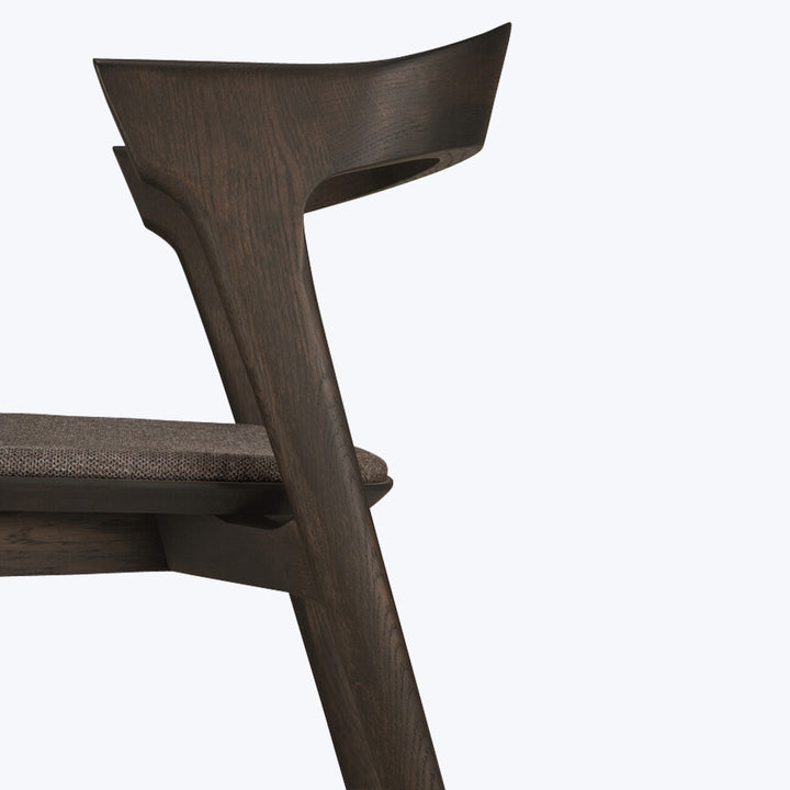 Upholstered Bok Side Chair Oak Brown