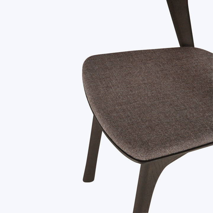 Upholstered Bok Side Chair Oak Brown