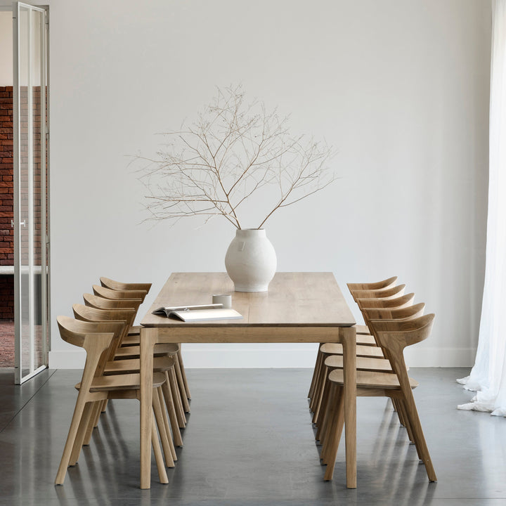 Oak Bok Extendable Dining Table Natural / 79"-118"